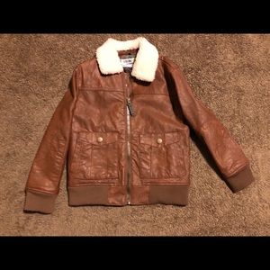 Toddler 5t faux leather sheepskin jacket